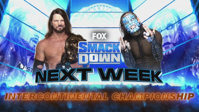 WWE Smackdown results: AJ Styles vs Jeff Hardy for Intercontinental Championship next week
