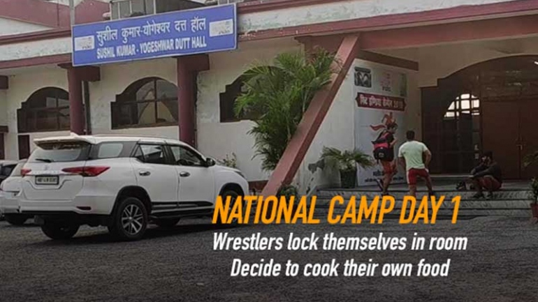 National Camp Day 1: Wrestlers lock themselves inside rooms, decide to cook their own food