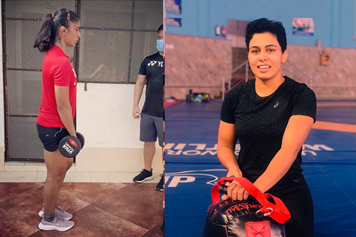 Training for hours, jogging and cracking jokes: Women wrestlers resume training excitedly