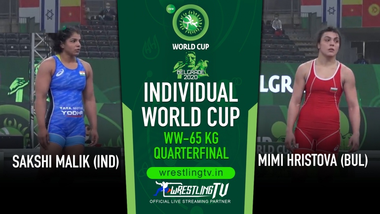 Individual World Cup I Quarterfinal I WW-65kg: SAKSHI MALIK (IND) v. HRISTOVA (BUL)