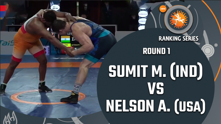 Rome Ranking Series 2021: FS 125 KG R 1- Sumit (IND) vs Anthony Robert NELSON (USA)