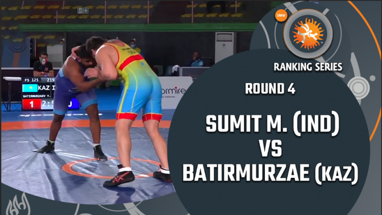 Rome Ranking Series 2021: FS 125KG R4- SUMIT (IND) vs Yusup (KAZ)