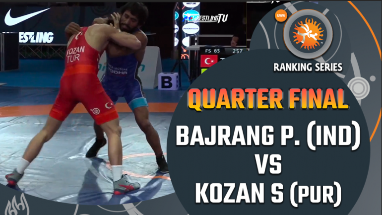 Rome Ranking Series 2021: FS 65kg Quarterfinal – (IND) Bajrang vs (TUR) Selim KOZAN