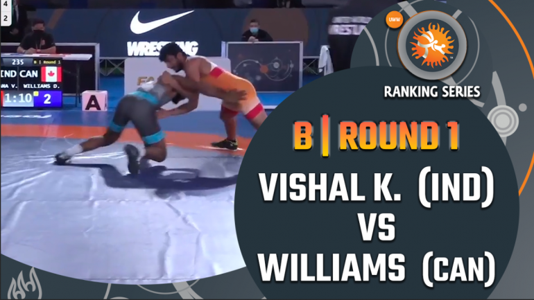 Rome Ranking Series 2021: Fs 70 Kg Vishal K. (Ind) Vs Williams D. (Can) B-round 1