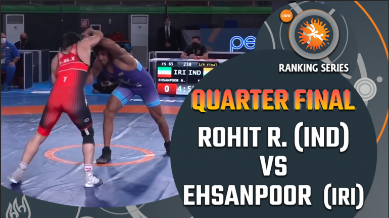 Rome Ranking Series 2021:  Fs 65 Kg Rohit R. (Ind) Vs Ehsanpoor B. (Iri) Quarter Final