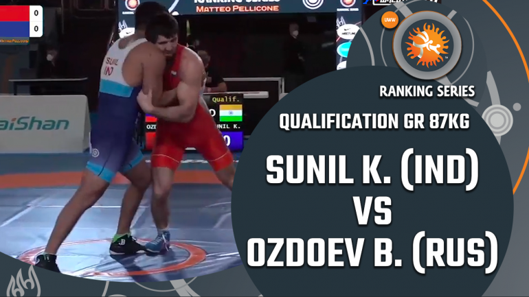 Rome Ranking Series 2021: GR 87kg – Sunil Kumar (IND) vs Bekkhan Ozdoev (RUS)