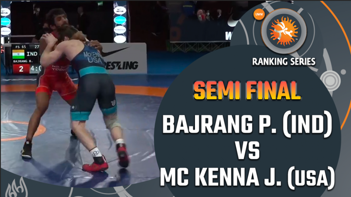Rome Ranking Series 2021: Fs 65 Kg Bajrang P (Ind) Vs Mc Kenna J. (Usa) Semi Final
