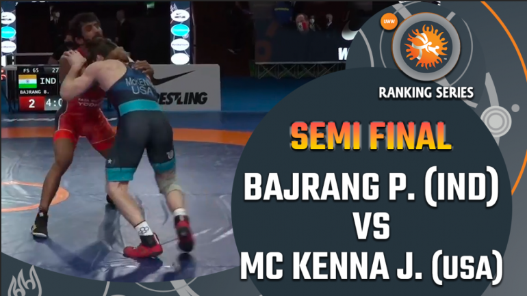 Rome Ranking Series 2021: Fs 65 Kg Bajrang P (Ind) Vs Mc Kenna J. (Usa) Semi Final