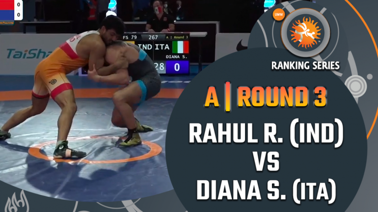 Rome Ranking Series 2021: Fs 79 Kg Rahul Rathi (Ind) Vs Diana S. (Ita) A-round 3
