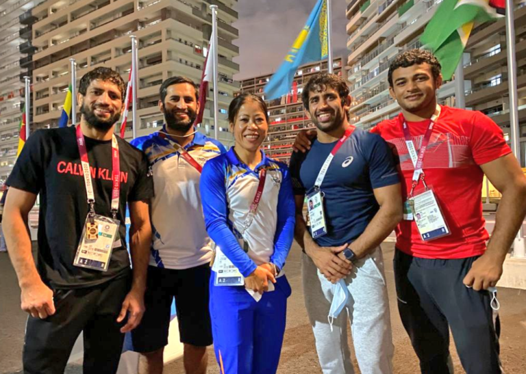 India at Tokyo Olympics: Bajrang Punia poses with Mary Kom in the Olympic village, calls her ‘inspirational’