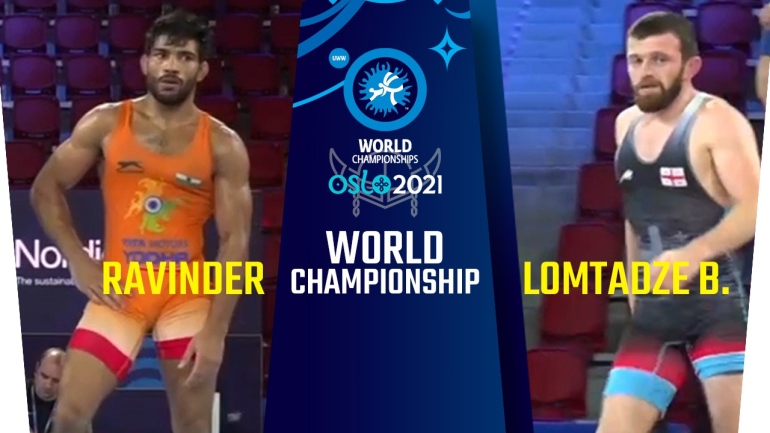 World Championships 2021: FS 61kg, Ravinder vs Lomtadze B