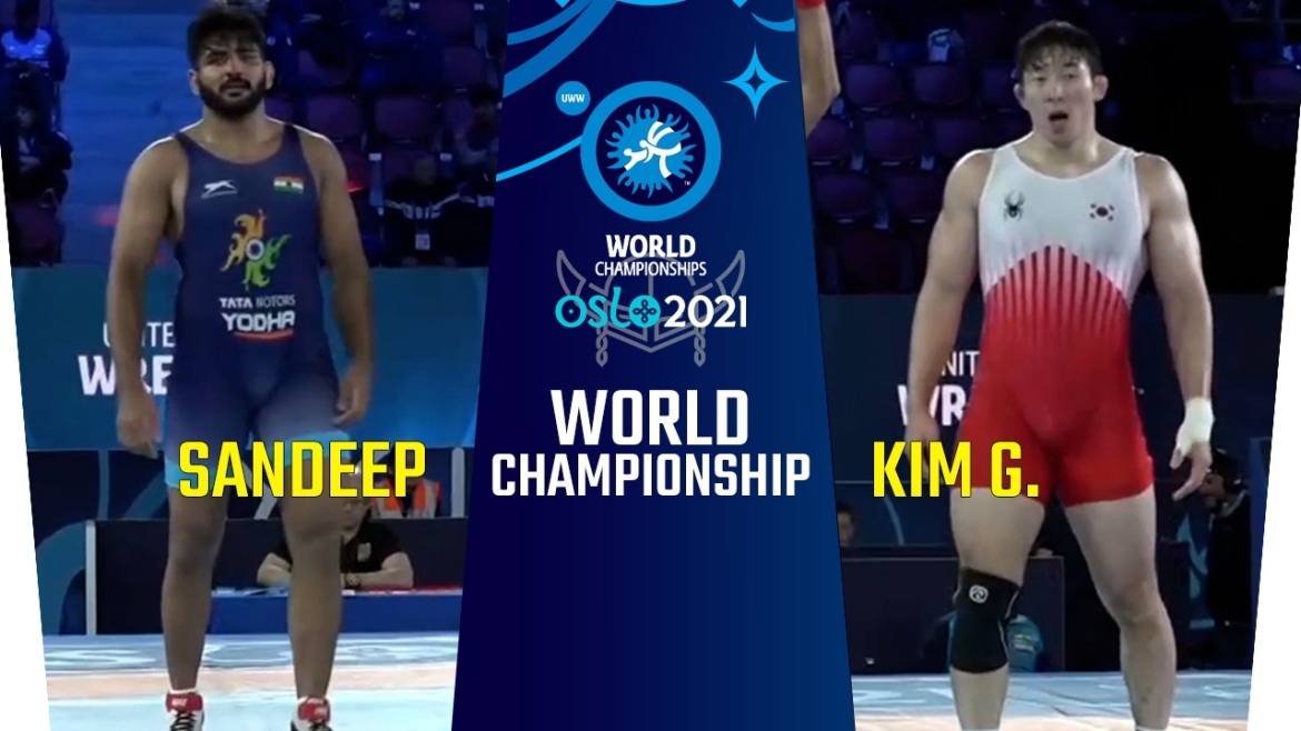 World Championships 2021: FS 86kg, Sandeep vs Kim G.