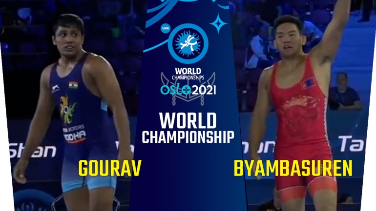 Wrestling World Championships 2021: FS 79kg, Gourav vs Byambasuren B.