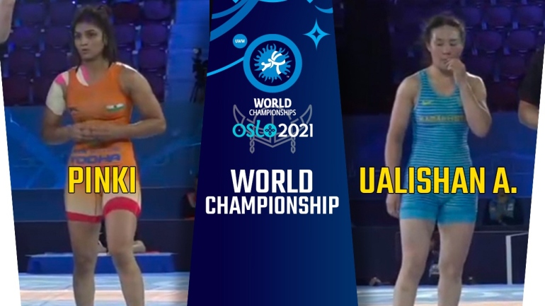 World Championships 2021: WW 55kg, Pinki (IND) vs Ualishan A. (KAZ)