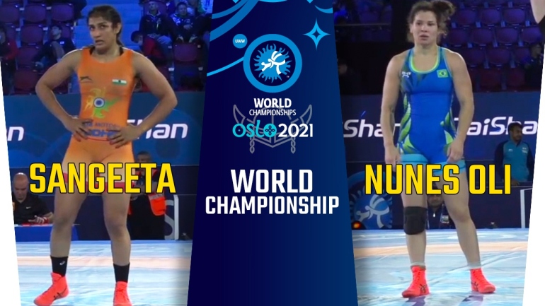 World Championships 2021: WW 62kg, Sangeeta (IND) vs Lais NUNES DE OLIVEIRA (BRA)